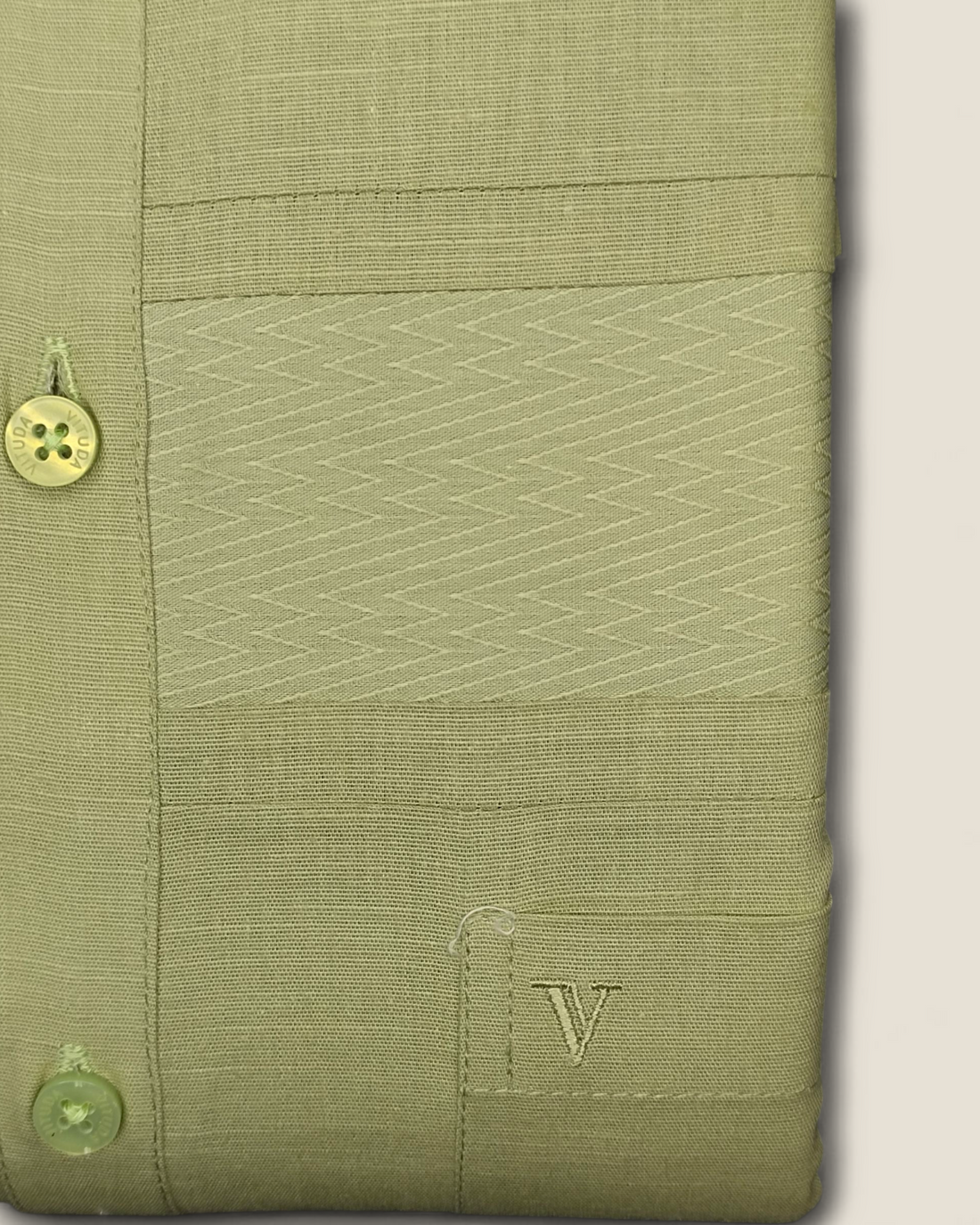 Men’s Light Green Full Sleeves Shirt – Subtle Weave Detailing
