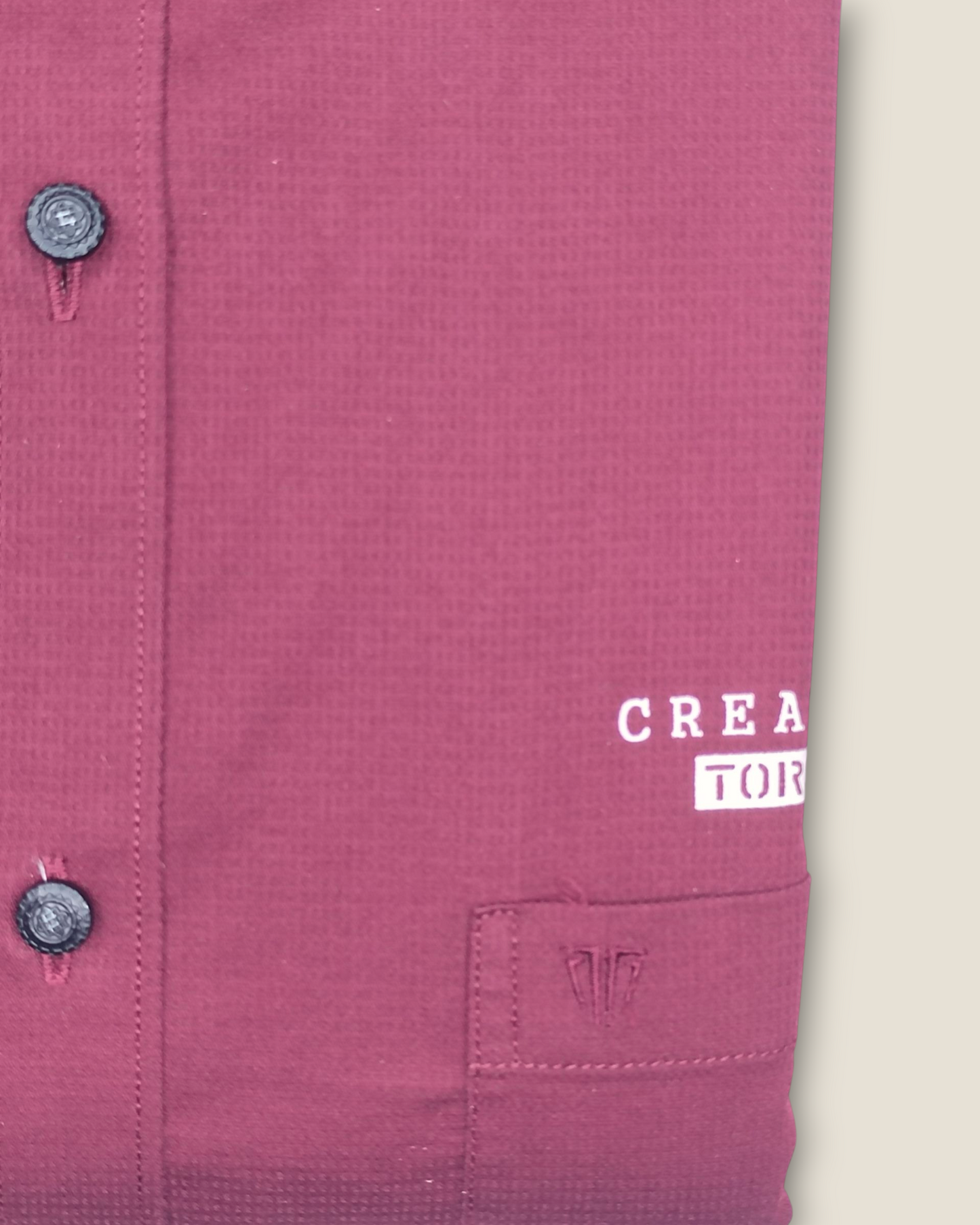 Men's Full Sleeves Smart Casual Shirt – Wine | Premium Cotton Blend | Classic Fit