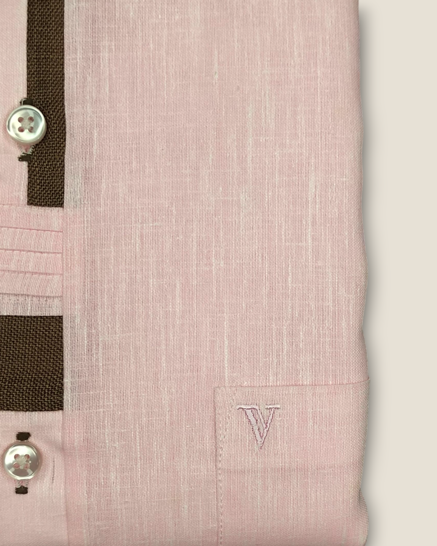 Men's Half Sleeves Light Pink Party Wear Shirt – Elegant & Minimalist Design