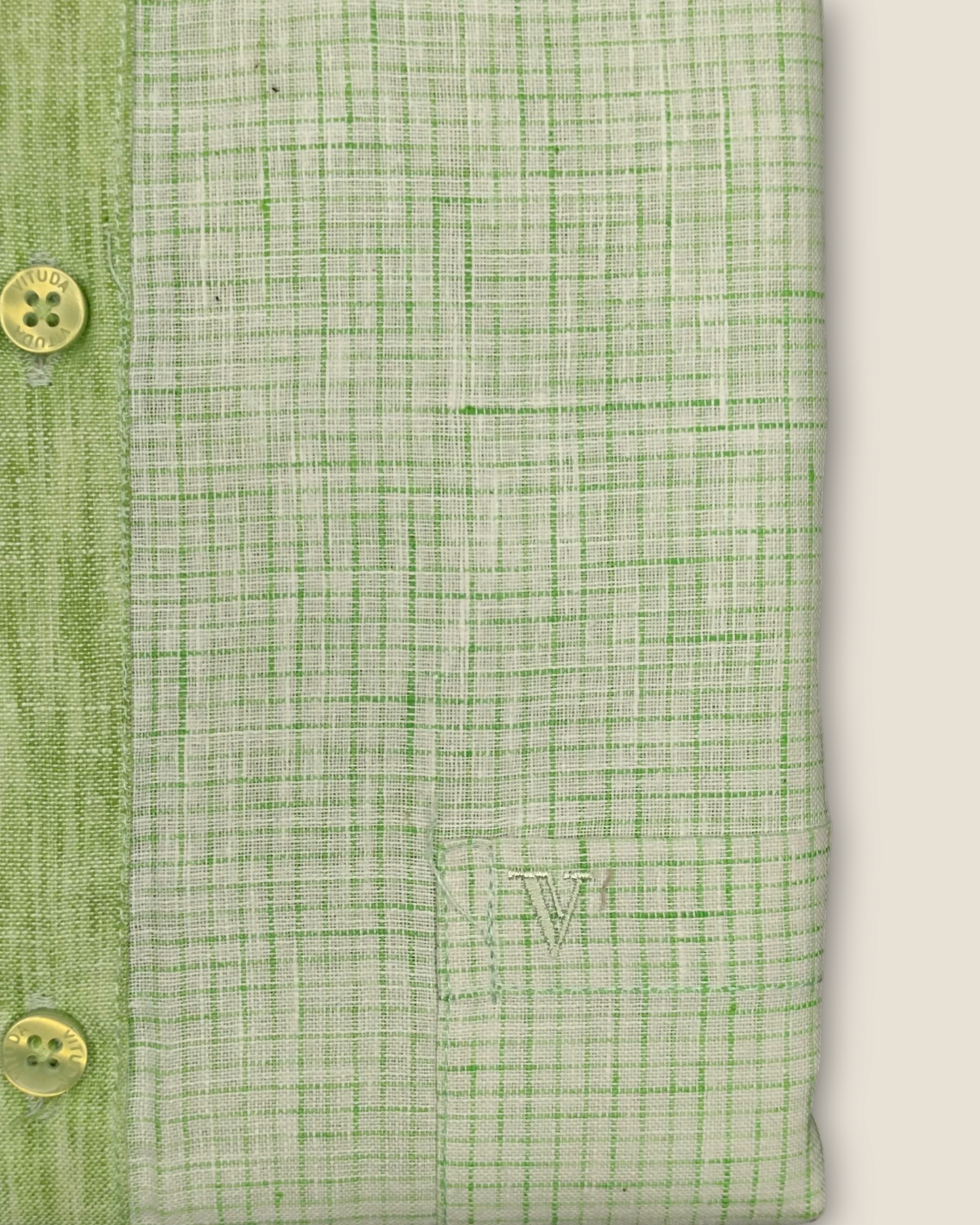 Men's Half Sleeves Light Green Checked Party Wear Shirt – Elegant & Refreshing