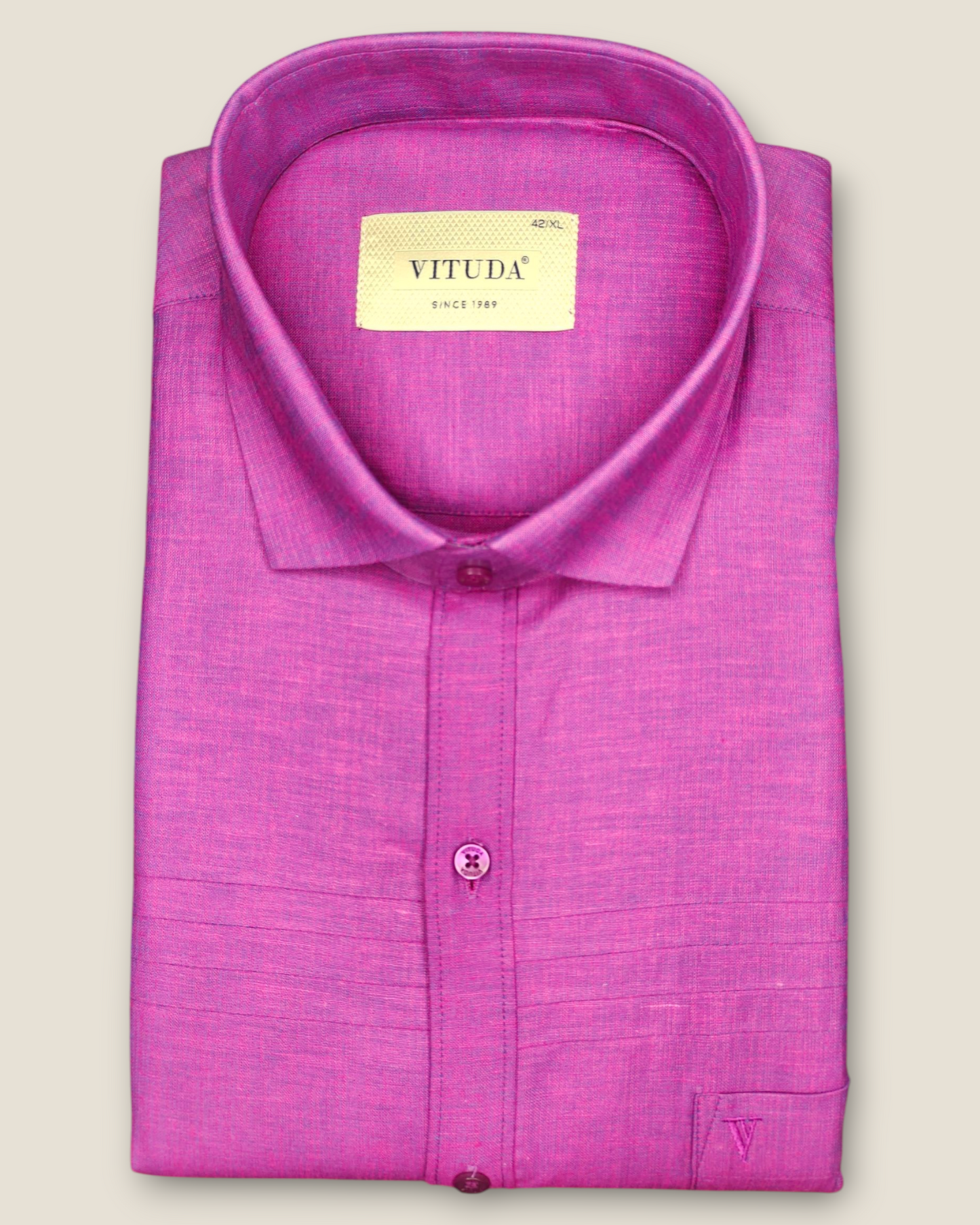 Men's Half Sleeves Magenta Party Wear Shirt – Bold & Stylish