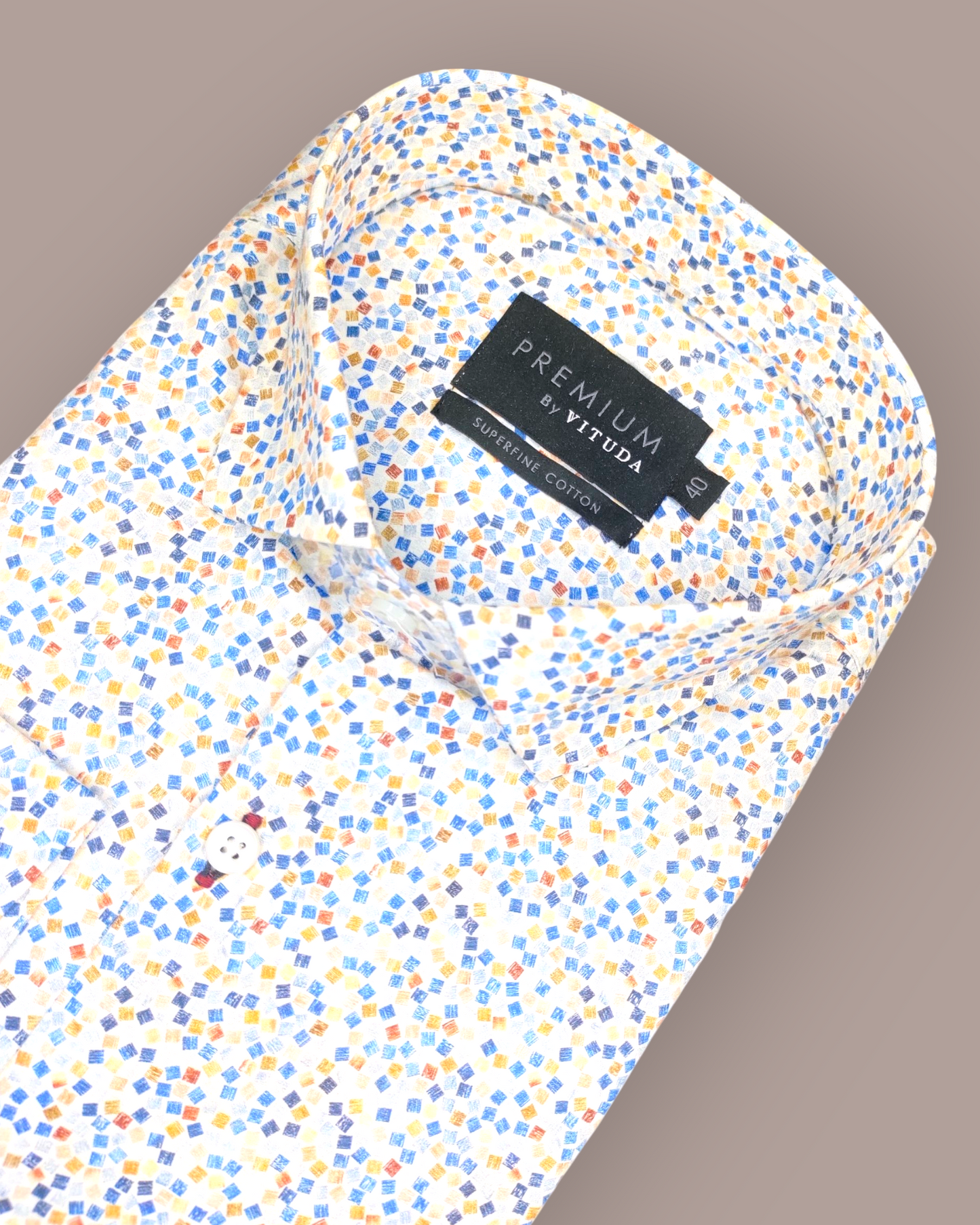 Men's Full Sleeves Premium Confetti Printed Superfine Cotton Shirt – Multi-Color